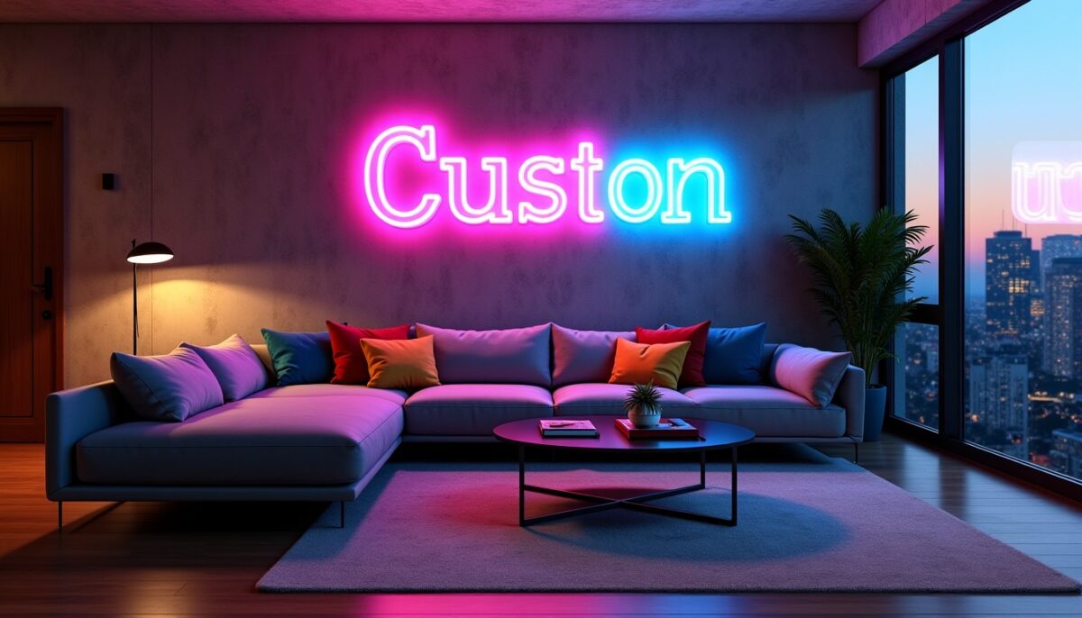 Logo néon : l&rsquo;élément déco lumineux qui sublime et personnalise votre intérieur